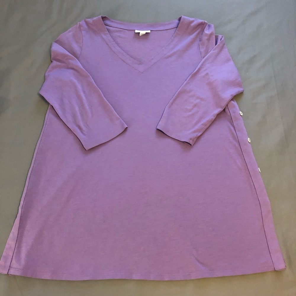 Bundle J.Jill V-Neck 3/4” Sleeve Cotton Blend Tunic Size Medium